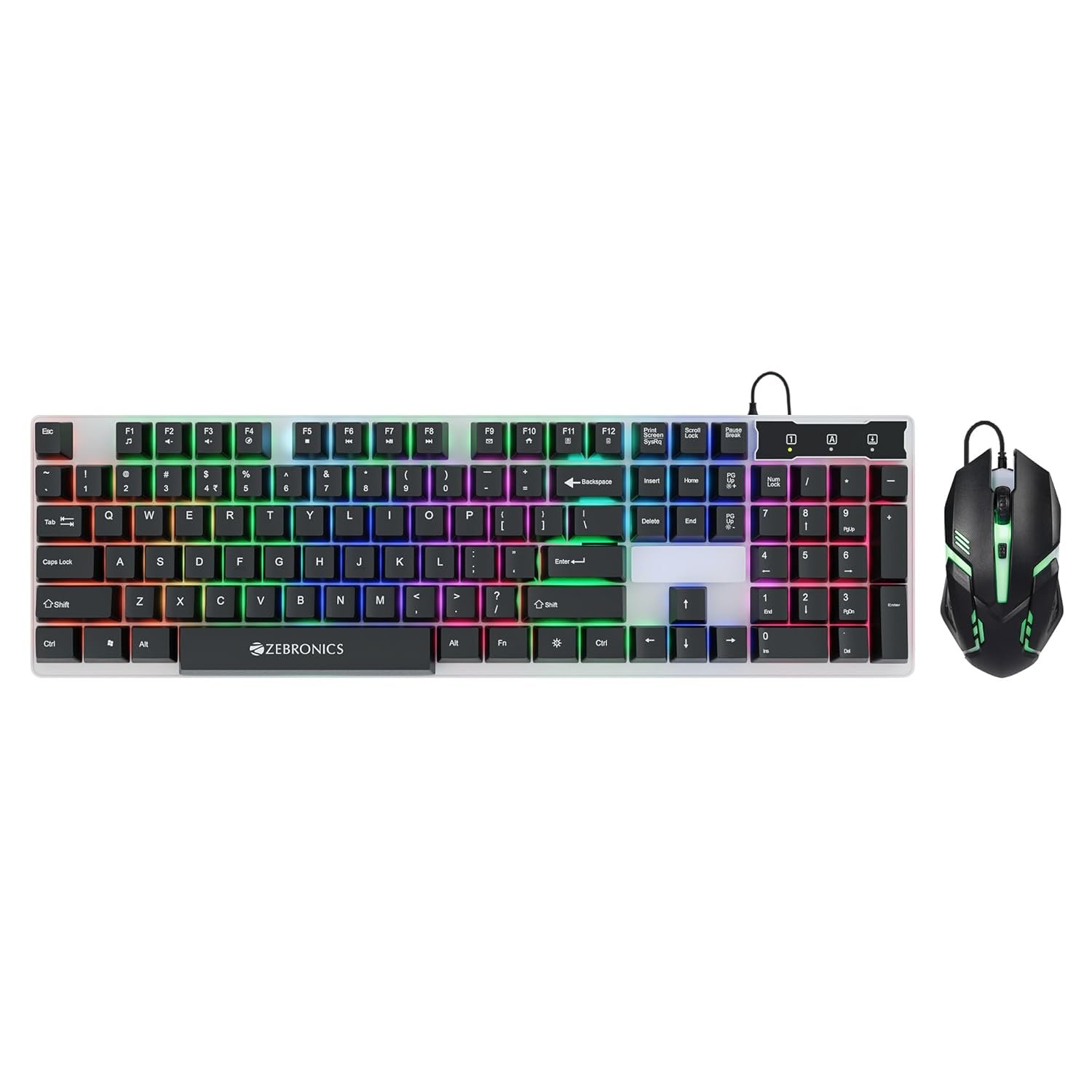 Read more about the article ZEBRONICS USB New Launch Trion Gaming Keyboard & Mouse Gaming Combo, 104 Keys Backlit, Translucent Material, Multi Color LED, Multi DPI Modes, High Precision Key